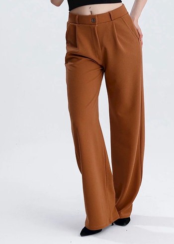 Kahve Regular Fit Kadın Kumaş Pantolon - Görsel 2