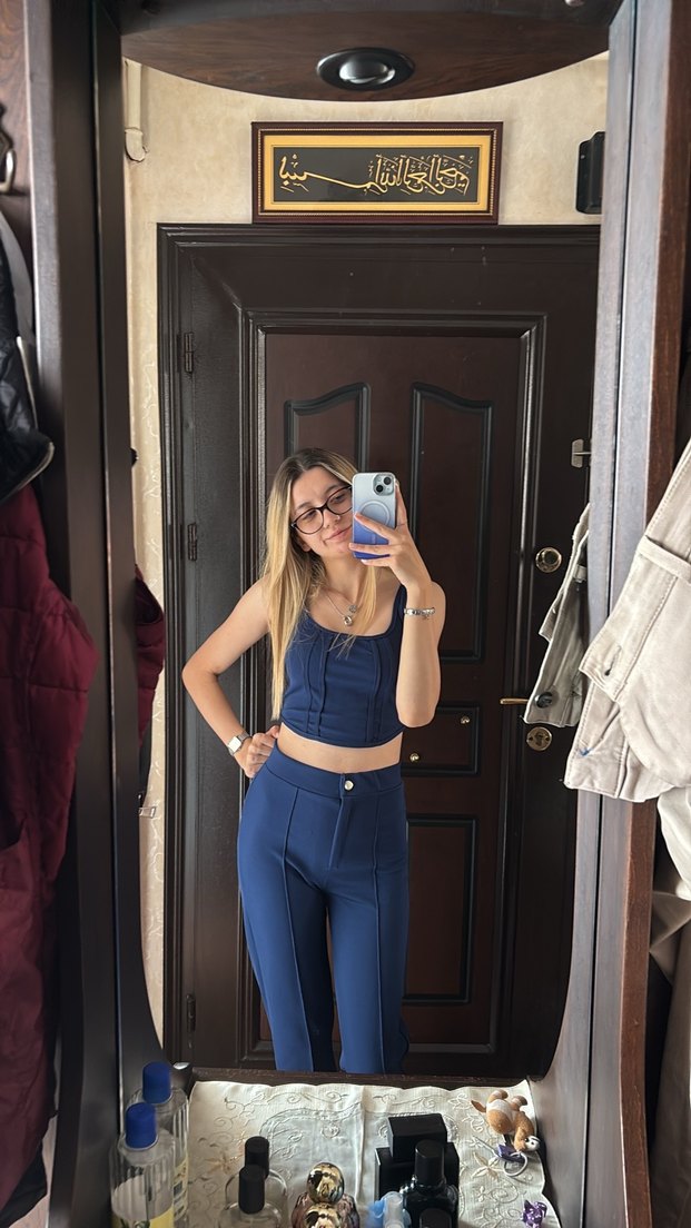 Kadın Lacivert Alt Üst Takım - Görsel 2