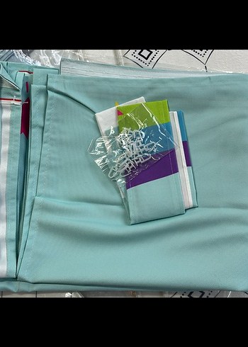 Çocuk Odası Turkuaz Baskılı Uyku Perdesi - Görsel 3