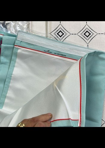 Çocuk Odası Turkuaz Baskılı Uyku Perdesi - Görsel 2