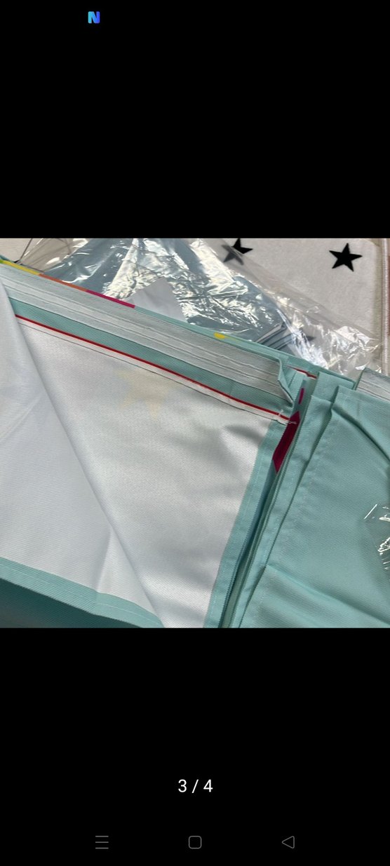 Çocuk Odası Turkuaz Baskılı Uyku Perdesi - Görsel 4