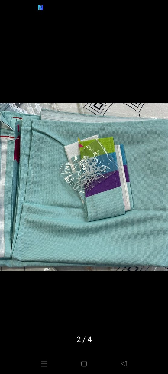 Çocuk Odası Turkuaz Baskılı Uyku Perdesi - Görsel 3