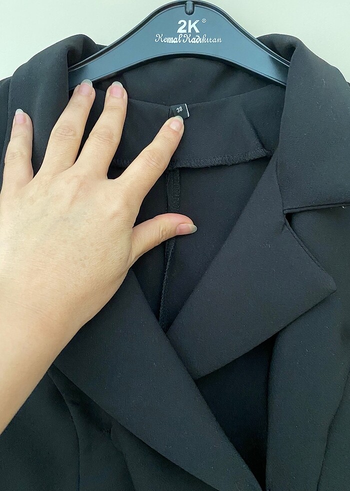 Kolları şifon kalem elbise - Görsel 2