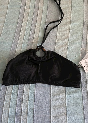 Siyah Minimalist Goth Bikini Üstü