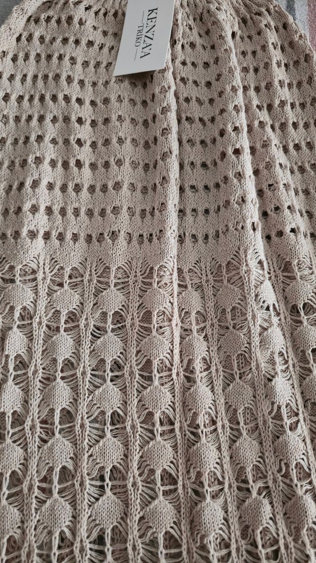 Bohem Tarz Bej Örgü Kadın Etek - Görsel 2