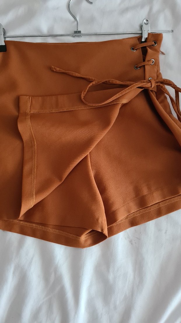 bağlamalı şort Etek - Görsel 3