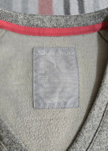 Gri V Yakalı Sweatshirt - Görsel 3