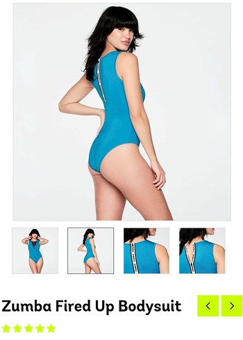 Mavi Zumba Fired Up Kadın Bodysuit - Görsel 3