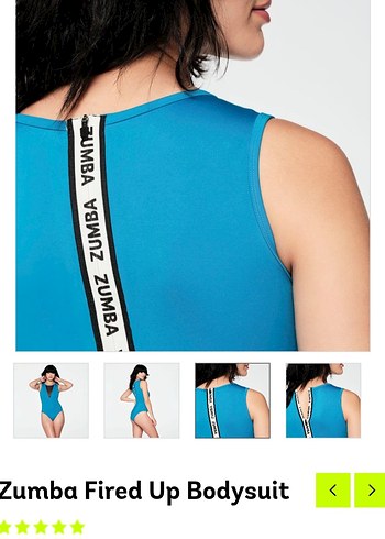 Mavi Zumba Fired Up Kadın Bodysuit - Görsel 2