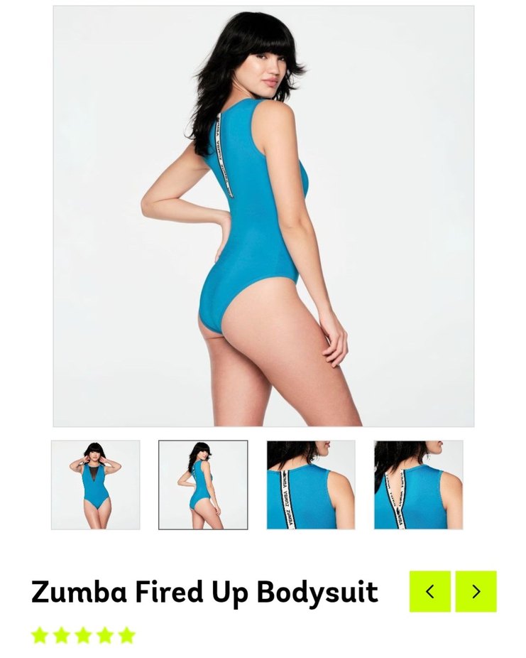 Mavi Zumba Fired Up Kadın Bodysuit - Görsel 3