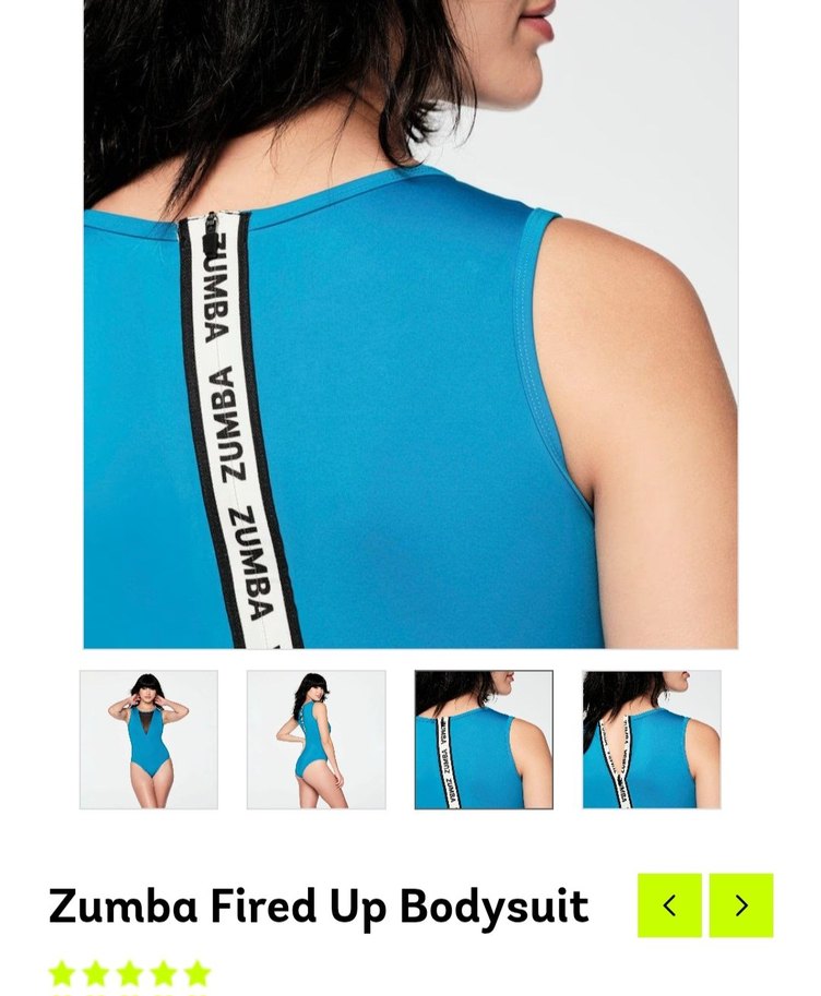 Mavi Zumba Fired Up Kadın Bodysuit - Görsel 2