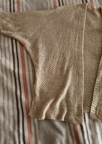 Bej Örme Salaş Kadın Hırka - Görsel 3