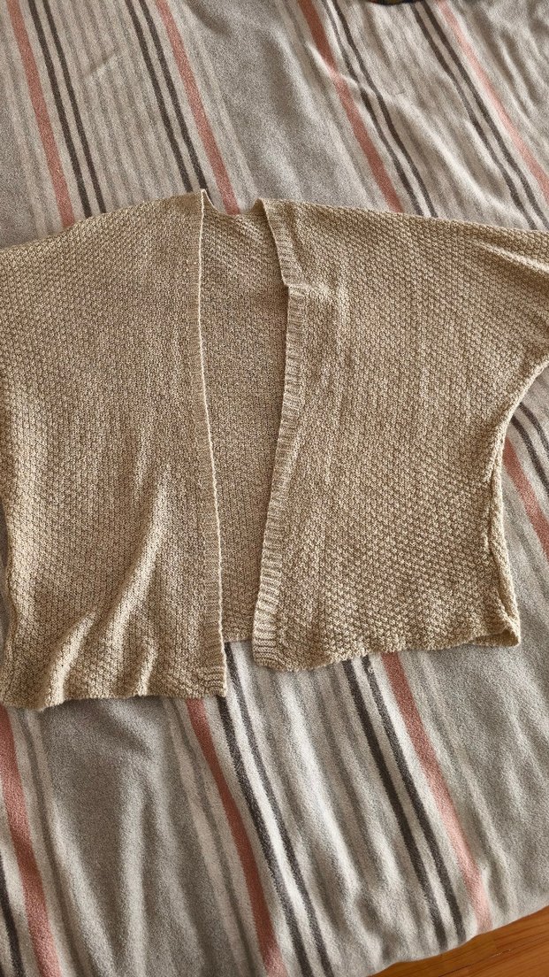 Bej Örme Salaş Kadın Hırka - Görsel 2