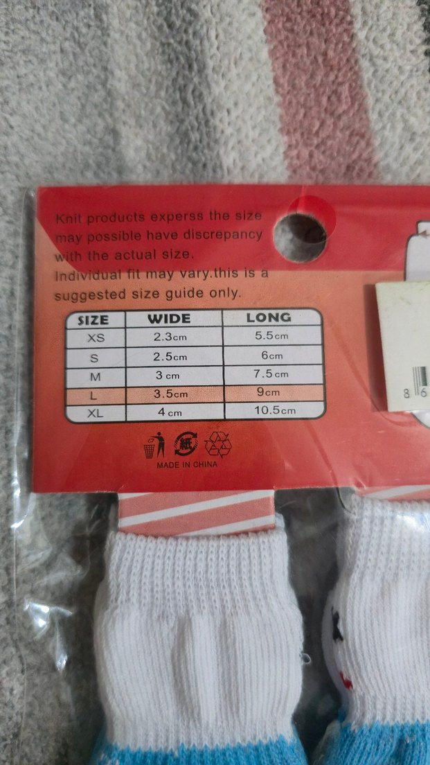 Beyaz Renkli Baskılı Kaymaz köpek çorap - Görsel 3