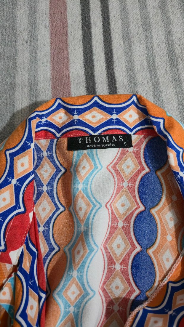 Renkli Desenli Bohem Kadın Gömlek - Görsel 3