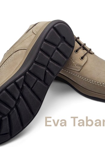 Süet Görünüm Hakiki Deri Erkek Günlük Ayakkabı full ortopedik - Görsel 2