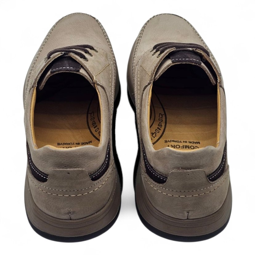 Süet Görünüm Hakiki Deri Erkek Günlük Ayakkabı full ortopedik - Görsel 4