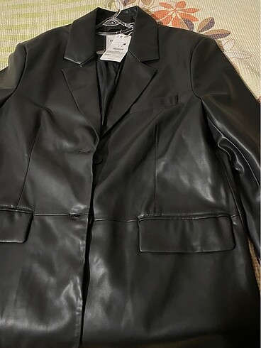 Bershka deri blazer ceket etiketli