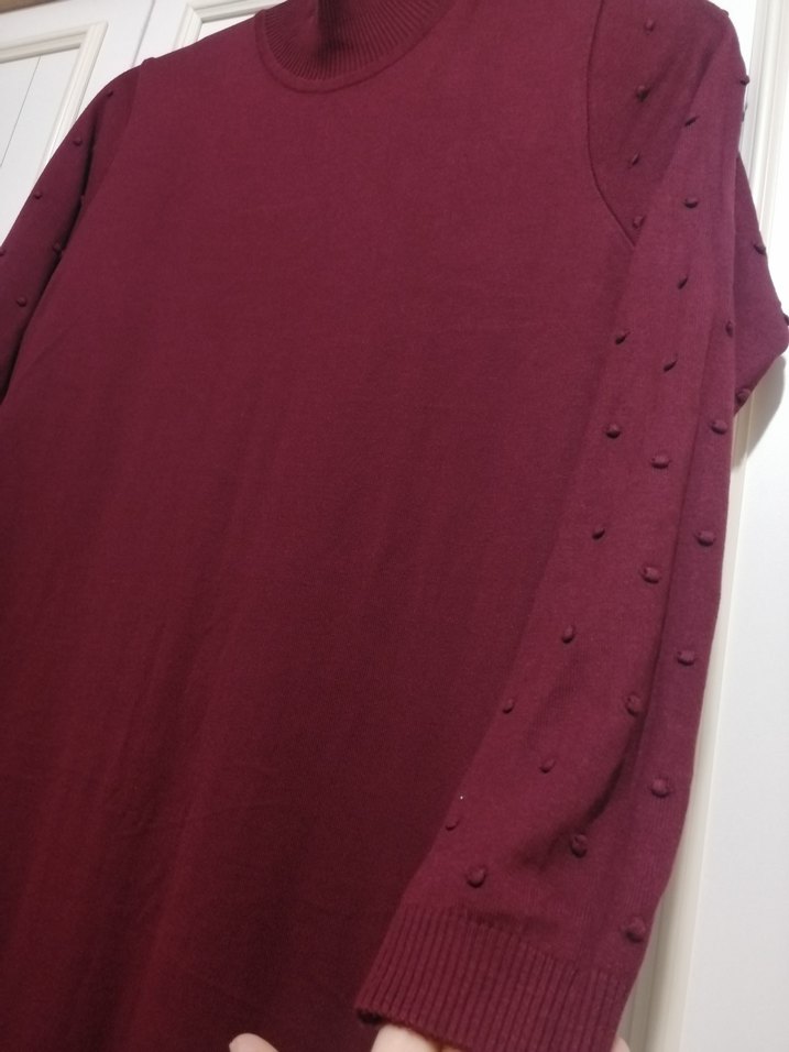 ARMİNE BORDO Elbise tunik - Görsel 2