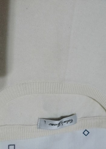 Colin's Jeans ekru Pamuklu Triko Kazak - Görsel 4