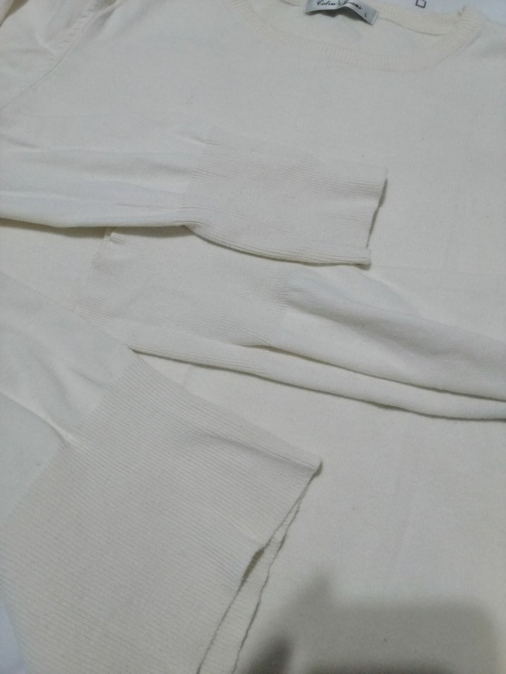 Colin's Jeans ekru Pamuklu Triko Kazak - Görsel 3