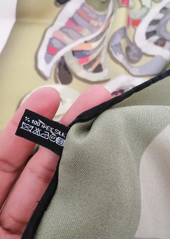 Dantel Detaylı Çok Renkli Bohem İpek Eşarp - Görsel 4