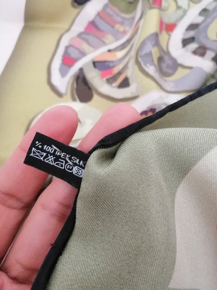 Dantel Detaylı Çok Renkli Bohem İpek Eşarp - Görsel 4