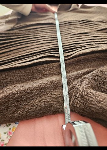 TUĞBA Kahverengi Kemerli Uzun Elbise - Görsel 7