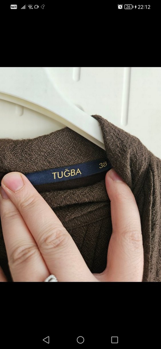 TUĞBA Kahverengi Kemerli Uzun Elbise - Görsel 4