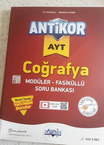 Antikor ayt coğrafya fasiküllü soru bankası 