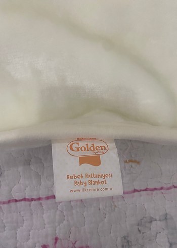 Altın Renkli Bebek Battaniyesi - Görsel 2