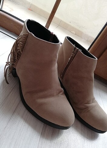 Bambi camel rengi süet bot 
