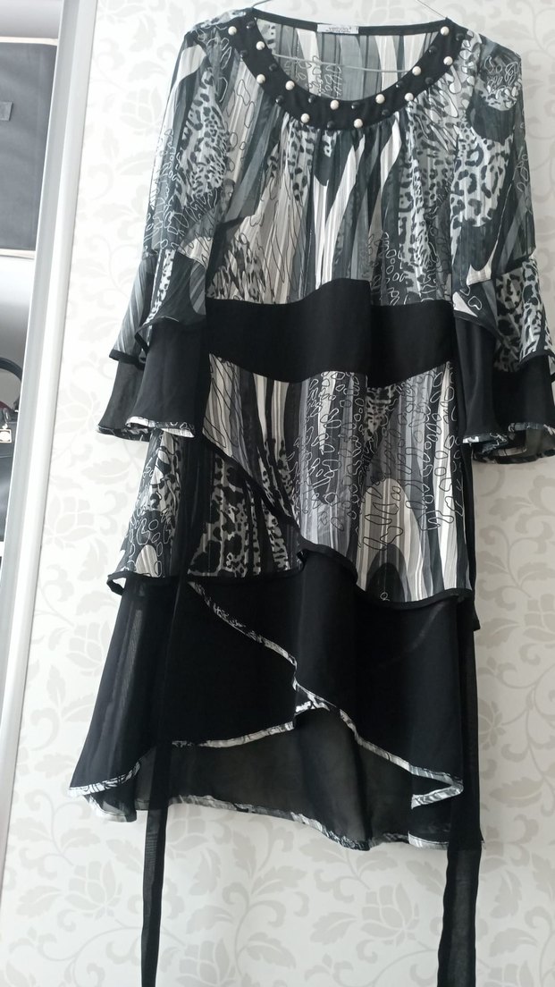 Siyah Gri Desenli tunik - Görsel 4