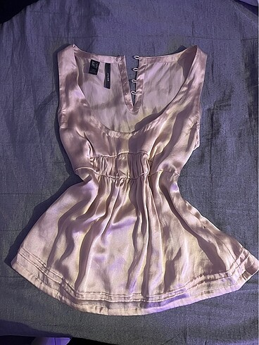 Mango saten bluz Coquette/balletcore