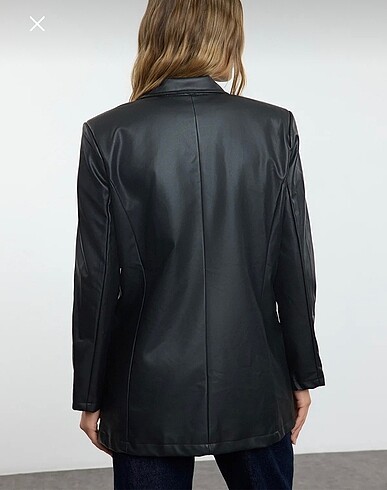 xs Beden siyah Renk Trendyolmilla deri blazer