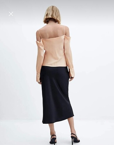 Mango Mango saten bluz coquette / balletcore