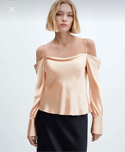 Mango saten bluz coquette / balletcore