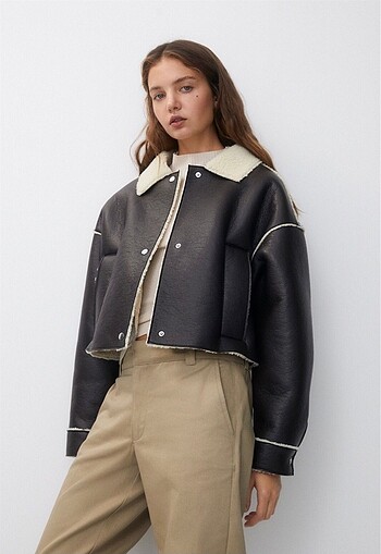 Pull and Bear Pull and bear deri ceket