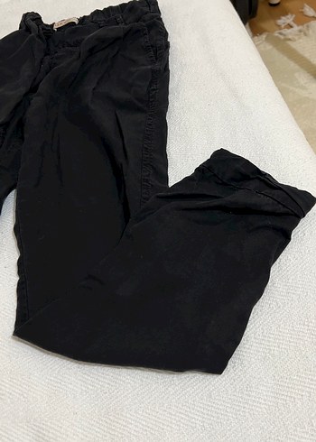 oxxo Siyah Kadın yumuşak Keten Pantolon