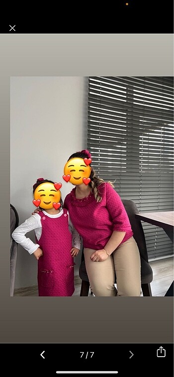 Tüvit anne kız kombini ve iki adet kurdele tokaları birlikte