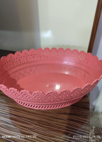 Diğer Pembe Dantel Desenli Sepet