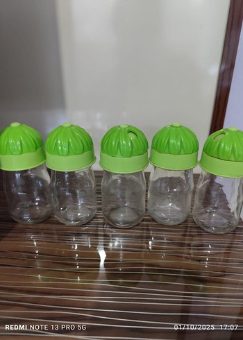  Beden Renk Renkli Yeşil Mutfak Baharatlık Seti