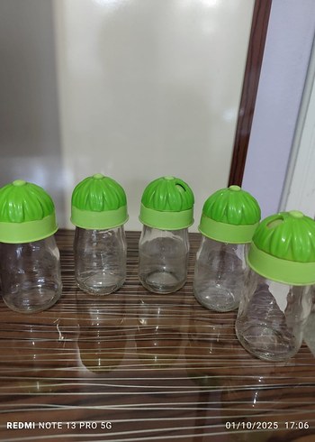  Beden Renkli Yeşil Mutfak Baharatlık Seti
