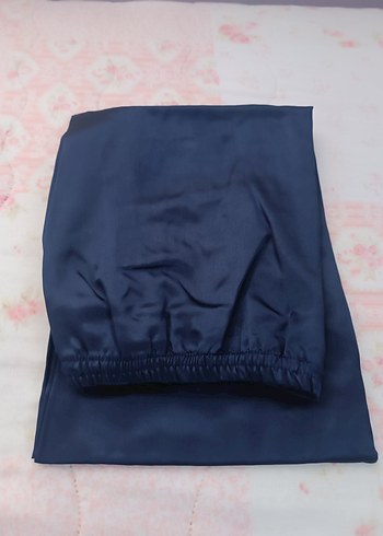 m Beden mavi Renk Karanlık Mavi Baskılı V Yakalı Kadın Pijama Takımı