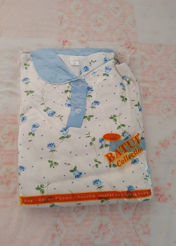 m Beden mavi Renk Diger Mavi Çiçekli Uzun Kollu Pijama