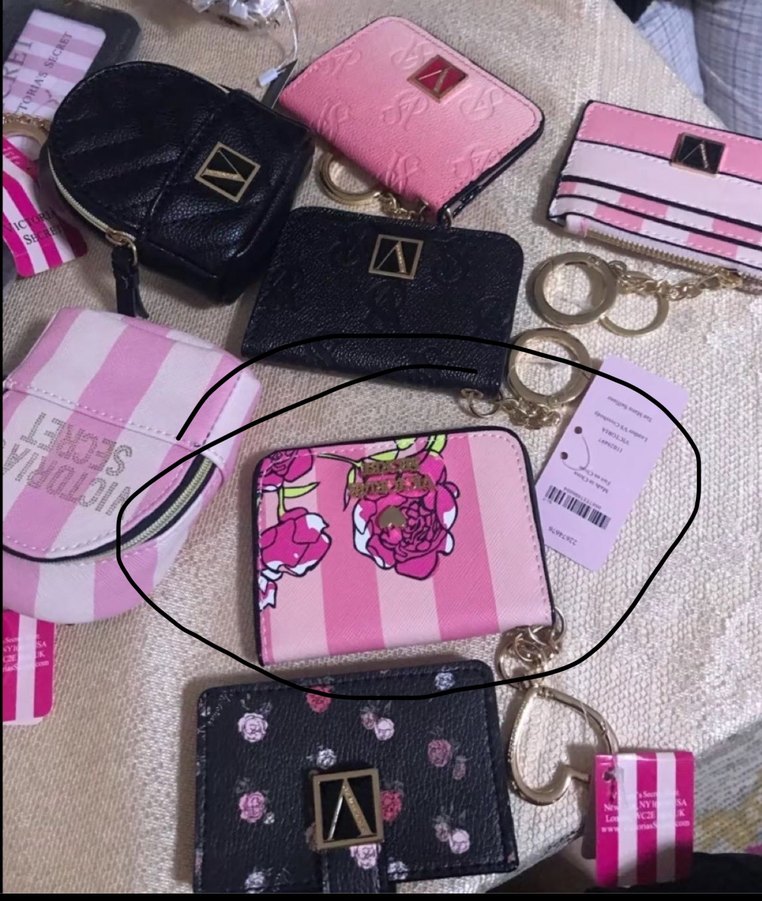 Victoria's Secret Pembe Çiçekli Kadın Cüzdan - Görsel 2