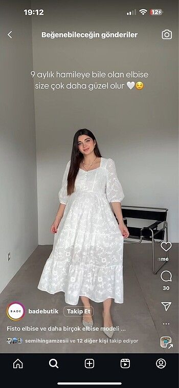 l Beden Beyaz elbise
