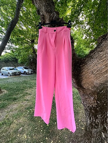Pembe kumaş pantolon