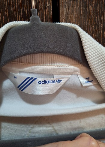 s Beden Beyaz Adidas Kadın Fermuarlı Ceket