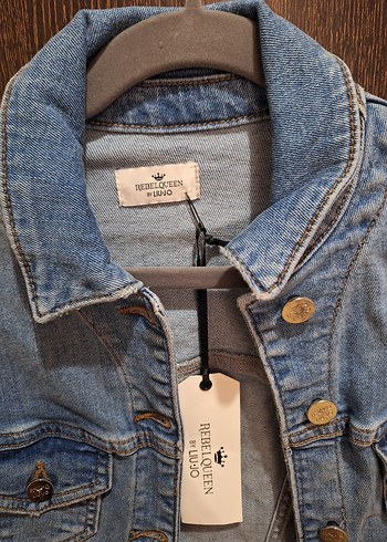 Rebel Kadın Mavi Denim Ceket, Düğmeli, Regular Fit